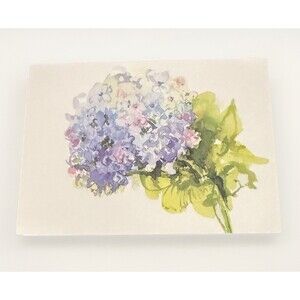 Vintage Oddballs Watercolor White Notecards - Nikko Blue- Hydrangeas - 10 Pk